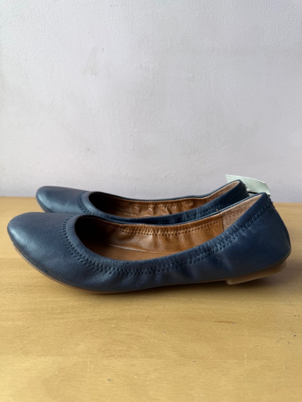 LUCKY BRAND Elysia Leather Navy Blue Ballet Flats shoes Brand New w/tags no box